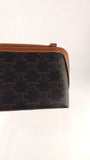 Celine Black Triomphe Zip Around Chain Clutch - R0003