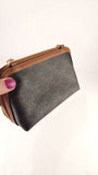 Celine Black Triomphe Zip Around Chain Clutch - R0003