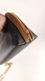 Celine Black Triomphe Zip Around Chain Clutch - R0003