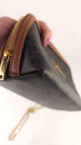 Celine Black Triomphe Zip Around Chain Clutch - R0003