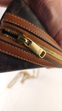 Celine Black Triomphe Zip Around Chain Clutch - R0003