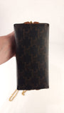Celine Black Triomphe Zip Around Chain Clutch - R0003