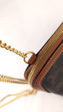 Celine Black Triomphe Zip Around Chain Clutch - R0003