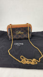 Celine Black Triomphe Zip Around Chain Clutch - R0003