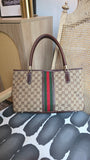 Gucci GG Supreme Web Sherry Line Shoulder Bag - 3811