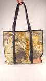Salvatore Ferragamo Gancini Leopard Canvas Tote Bag - 3814