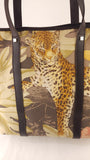 Salvatore Ferragamo Gancini Leopard Canvas Tote Bag - 3814