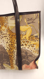 Salvatore Ferragamo Gancini Leopard Canvas Tote Bag - 3814