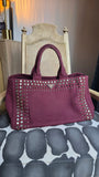 Prada Burgandy Canapa GM Tote Bag - R0196