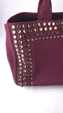 Prada Burgandy Canapa GM Tote Bag - R0196