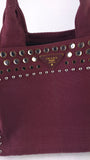 Prada Burgandy Canapa GM Tote Bag - R0196