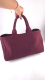 Prada Burgandy Canapa GM Tote Bag - R0196