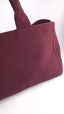 Prada Burgandy Canapa GM Tote Bag - R0196
