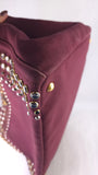 Prada Burgandy Canapa GM Tote Bag - R0196