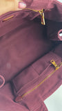 Prada Burgandy Canapa GM Tote Bag - R0196