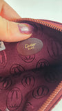 Cartier Burgandy Small Leather Pouch - 3837