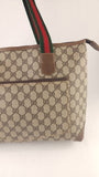 Gucci GG Supreme Web Sherry Line Beige Tote Bag - 3809