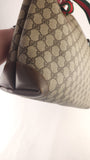 Gucci GG Supreme Web Sherry Line Beige Tote Bag - 3809