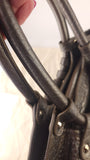Salvatore Ferragamo Gancini Silver Leather Shoulder Bag - 3808