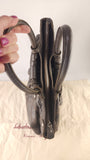 Salvatore Ferragamo Gancini Silver Leather Shoulder Bag - 3808