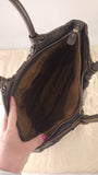 Salvatore Ferragamo Gancini Silver Leather Shoulder Bag - 3808