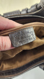Salvatore Ferragamo Gancini Silver Leather Shoulder Bag - 3808