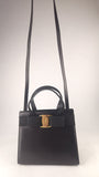 Salvatore Ferragamo Black Leather Vala 2way Handbag - 3913