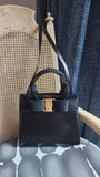 Salvatore Ferragamo Black Leather Vala 2way Handbag - 3913
