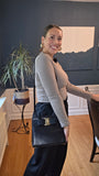 Salvatore Ferragamo Black Leather Vala 2way Handbag - 3913