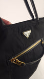 Prada Black Nylon Tote Bag - 3933