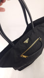 Prada Black Nylon Tote Bag - 3933