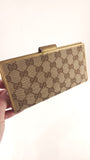 Gucci GG Canvas Long Wallet w/ Gold Trim - 3772