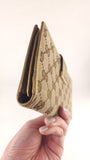 Gucci GG Canvas Long Wallet w/ Gold Trim - 3772