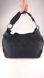Salvatore Ferragamo Black Gancini Canvas Shoulder Bag - 3931