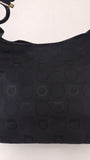 Salvatore Ferragamo Black Gancini Canvas Shoulder Bag - 3931