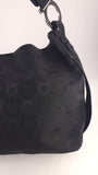Salvatore Ferragamo Black Gancini Canvas Shoulder Bag - 3931