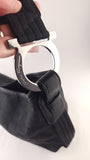 Salvatore Ferragamo Black Gancini Canvas Shoulder Bag - 3931
