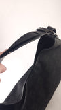 Salvatore Ferragamo Black Gancini Canvas Shoulder Bag - 3931
