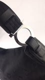 Salvatore Ferragamo Black Gancini Canvas Shoulder Bag - 3931
