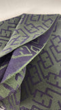 Fendi Navy & Green 100% Wool Reversible Scarf - R0280