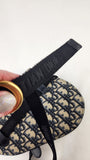 Christian Dior Navy Trotter Print Saddle Belt Bag - R0303