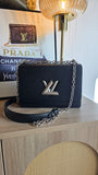 Louis Vuitton Black Epi LV Twist Shoulder Bag - R0015