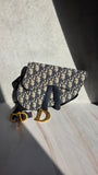 Christian Dior Navy Trotter Print Saddle Belt Bag - R0303