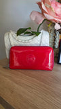 Chanel Red Patent Leather Zippy Wallet - R0328