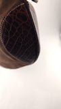 Celine Brown Canvas/Embossed Leather Shoulder Bag - R0340