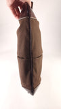 Celine Brown Canvas/Embossed Leather Shoulder Bag - R0340