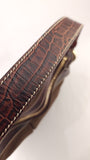 Celine Brown Canvas/Embossed Leather Shoulder Bag - R0340