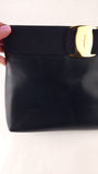 Salvatore Ferragamo Navy Leather Clutch/Shoulder Bag - G0658