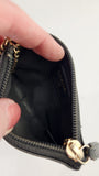 Chanel Black Textured Leather Key Cles Pouch - G0391