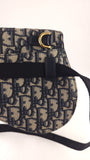 Christian Dior Navy Trotter Print Saddle Belt Bag - R0303